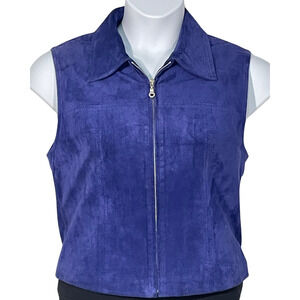 Women's Blue Sleeveless Jacket